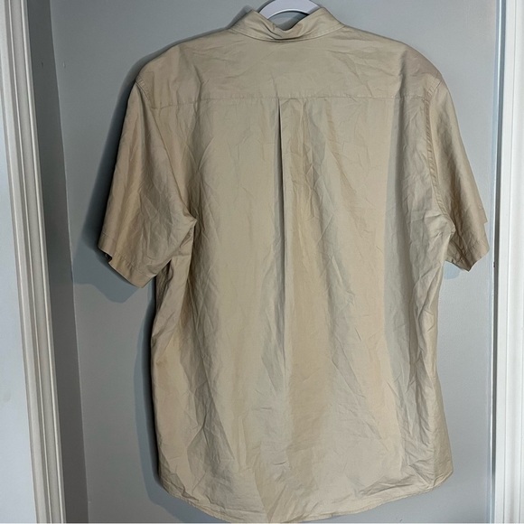 Vintage Jcrew Tan Neutral Button Down Shirt Size L Large Minimalist. - Picture 3 of 5
